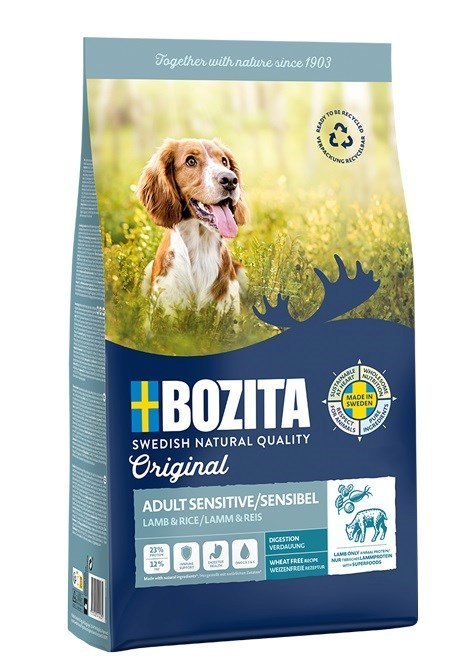 Bozita Original Adult Sensitive Jagnięcina i Ryż - sucha karma dla psa - 12 kg