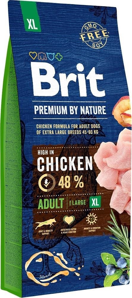 BRIT Premium by Nature Adult XL - sucha karma dla psów dorosłych dużych ras - 15 kg