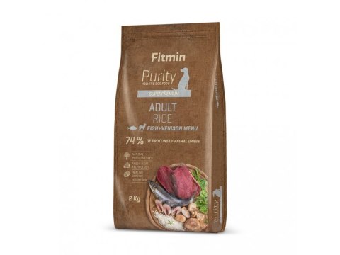 FITMIN Purity Rice Adult Fish & Venison - sucha karma dla psów dorosłych wszystkich ras - 2kg