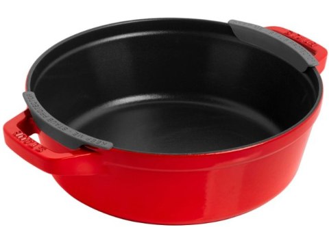 Zestaw 3 naczyń żeliwnych z pokrywką STAUB 40508-387-0 - czerwony 24 cm