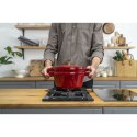 Zestaw 3 naczyń żeliwnych z pokrywką STAUB 40508-387-0 - czerwony 24 cm