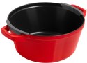 Zestaw 3 naczyń żeliwnych z pokrywką STAUB 40508-387-0 - czerwony 24 cm