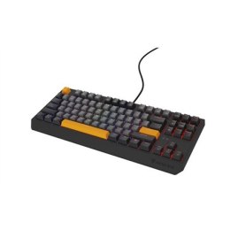 GENESIS Thor 230 TKL klawiatura Gaming USB + RF Wireless + Bluetooth QWERTY Czarny, Szary, Pomarańczowy