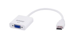 Adapter SAVIO CL-27/B (HDMI M - D-Sub (VGA) F; 0,10m; kolor biały)