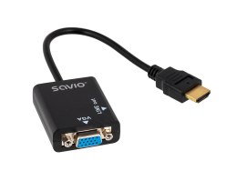 Adapter SAVIO cl-23 (HDMI M - D-Sub (VGA) F; 0,20m; kolor czarny)