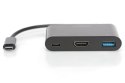 Digitus Wieloportowy adapter HDMI USB Type-C™, 3 porty