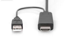 Kabel adapter HDMI 4K 30Hz zasilanie USB A na DisplayPort 2m