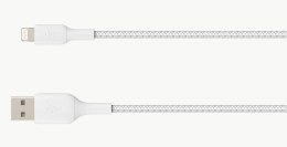 Kabel Belkin BoostCharge Braided Lightning to USB-A Cable 2m oplot White