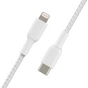 Kabel Belkin BoostCharge Braided USB-C to Lightning Cable 1m oplot White