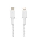 Kabel Belkin BoostCharge Braided USB-C to Lightning Cable 1m oplot White