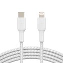 Kabel Belkin BoostCharge Braided USB-C to Lightning Cable 1m oplot White