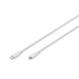 Kabel zasilający silikonowy USB-C - Lightning, USB 2.0 60W, MFI, 2m biały