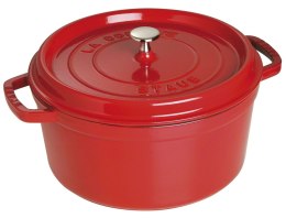 Garnek żeliwny okrągły wysoki STAUB 40501-485-0 - czerwony 4.8 ltr