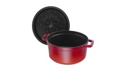 Garnek żeliwny okrągły wysoki STAUB 40501-485-0 - czerwony 4.8 ltr