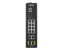 D-Link DIS-200G-12PS łącza sieciowe Zarządzany L2 Gigabit Ethernet (10/100/1000) Obsługa PoE Czarny